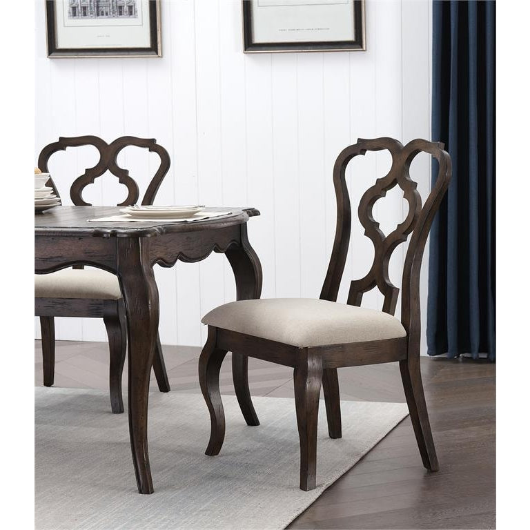 Coast2Coast Home Chateau Upholstered Dining Side Chairs Set of 2 Brown - 60223