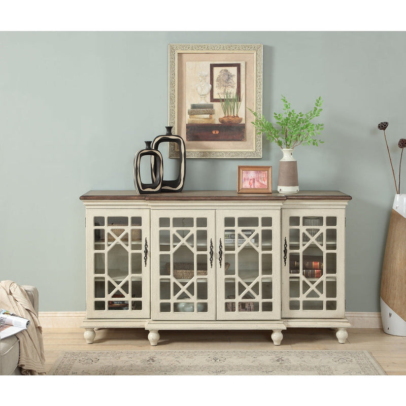 Coast2Coast Home Millie Four Door Credenza Mills Textured Ivory - 22580