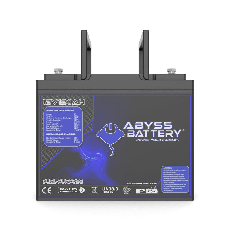 Abyss Battery 12v 120ah Dual Purpose Lithium Marine Battery - AB-12V120