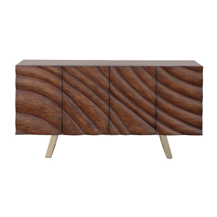 Coast2Coast Home Mojave Four Door Credenza Brown / Champagne - 90345