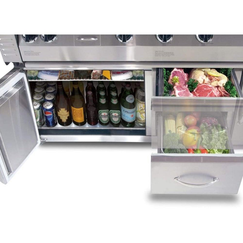 Alfresco 42" Under Grill Refrigerator Mounted Bbq Cart - Arxe-42c