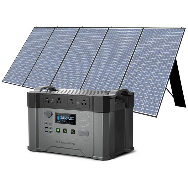 ALLPOWERS Solar Generator Kit 2000W S2000 + SP037 400W Solar Panel