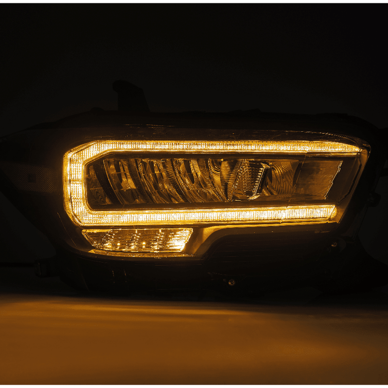 Alpharex Trd Reflector Style Led Headlights Chrome 2023-2016 Toyota Tacoma AHL-TT16-L-SA-LB-1