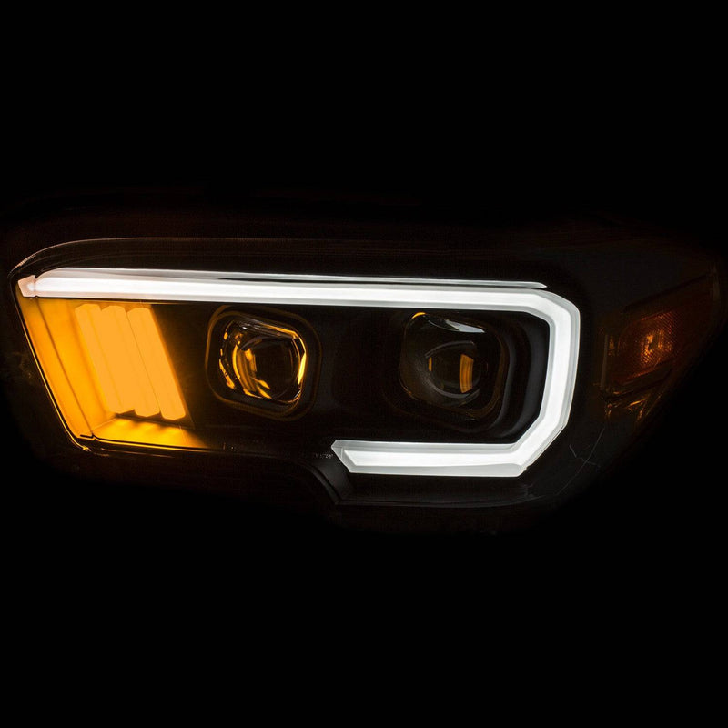 Anzo Black Plank Style Project Headlights - 2023-2016 Toyota Tacoma Sr/sr5 Models - 111377