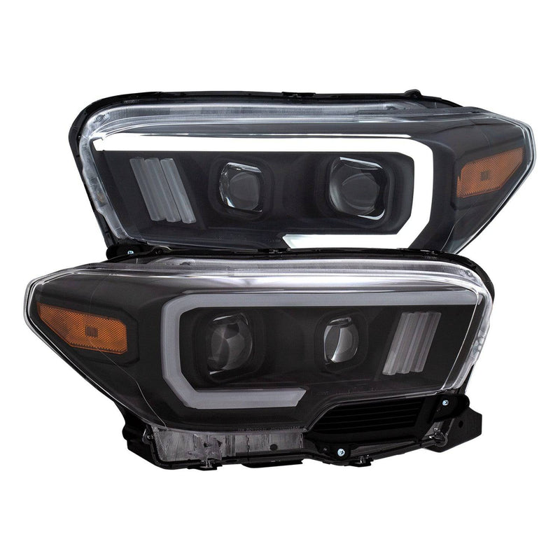 Anzo Black Plank Style Switchback Project Headlights - 2023-2016 Toyota Tacoma Sr/sr5 Models - 111396