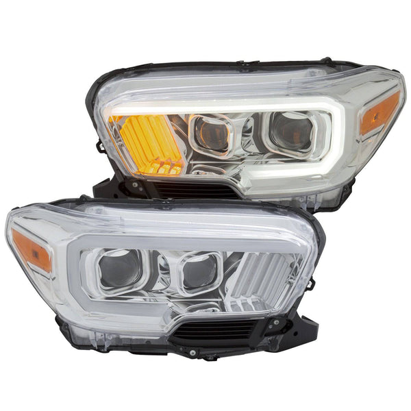 Anzo Chrome Plank Style Project Headlights - 2023-2016 Toyota Tacoma Trd Models - 111380