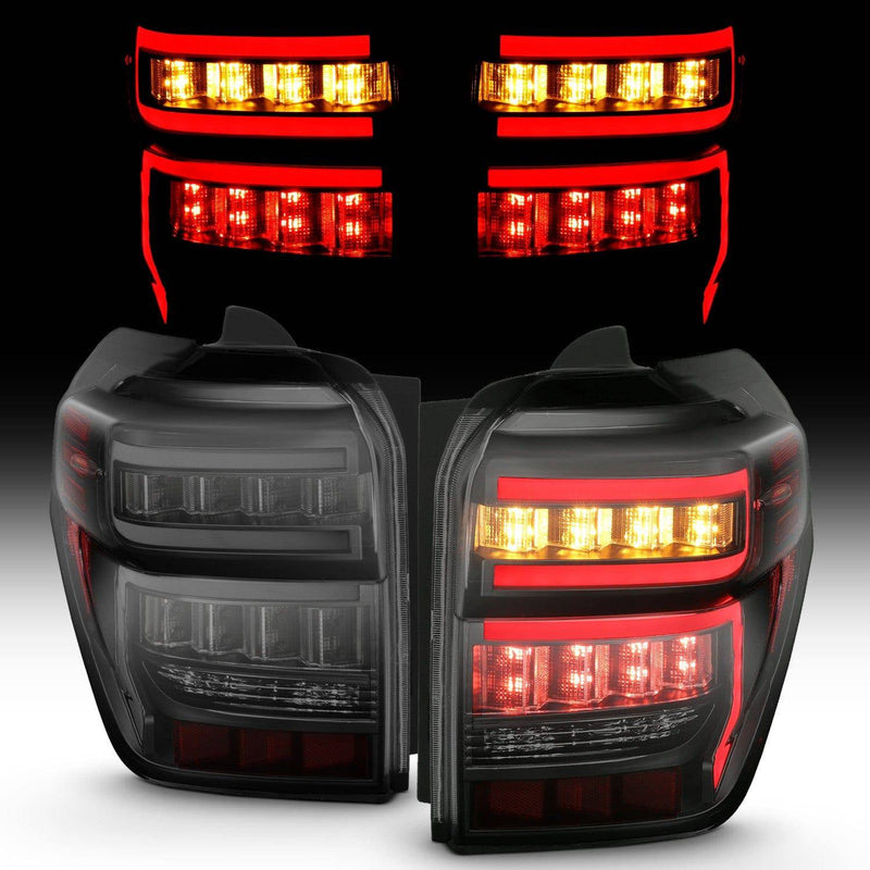 Anzo Rear Tail Light Black Housing Smoked Lens - 2024-2014 Toyota 4runner - 311312