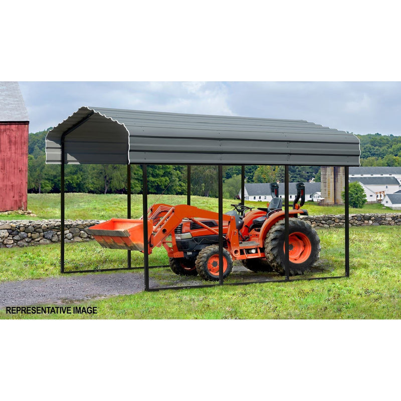 Arrow | Carport 10x24x9 ft Charcoal CPHC102409