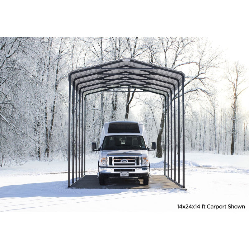 Arrow | Carport 14x24x14 ft Charcoal CPHC142414