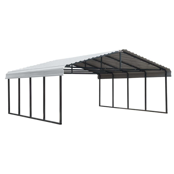 Arrow | Carport 20x20x7 ft Eggshell CPH202007