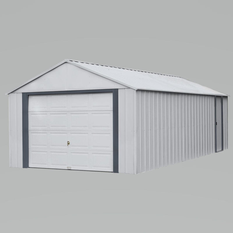 Arrow | Murryhill 12 ft. Wide Garage, Steel Storage Building, Prefab Storage Shed, Flute Grey