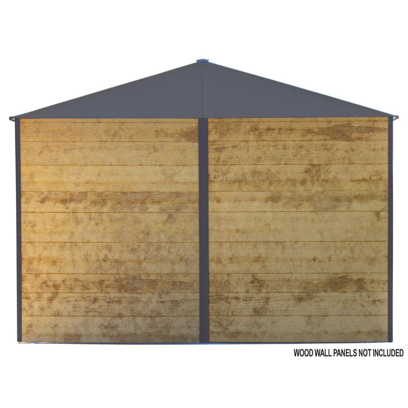 Arrow | Ironwood Steel Hybrid Shed Kit 10x12 ft. Galvanized Anthracite IWA1012