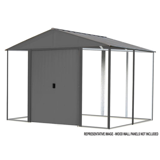 Arrow | Ironwood Steel Hybrid Shed Kit 8x8 ft. Galvanized Anthracite IWA88