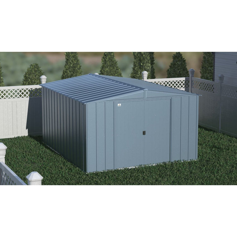 Arrow | Classic Steel Storage Shed, 10x12 ft., Blue Grey CLG1012BG