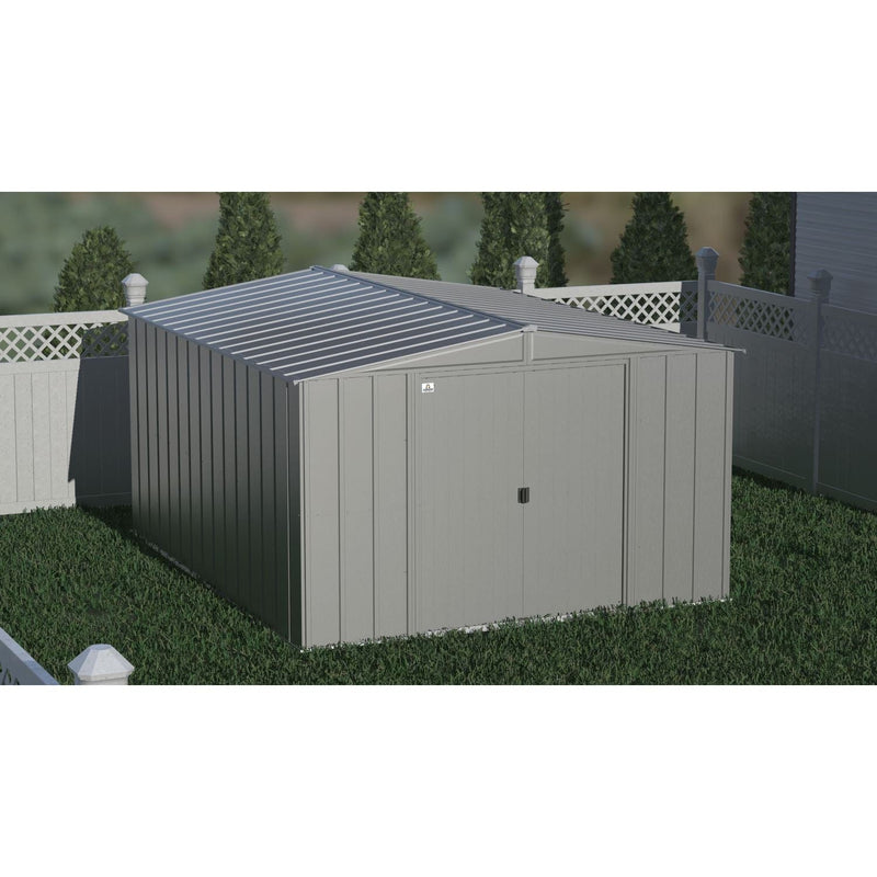 Arrow | Classic Steel Storage Shed, 10x12 ft., Charcoal CLG1012CC