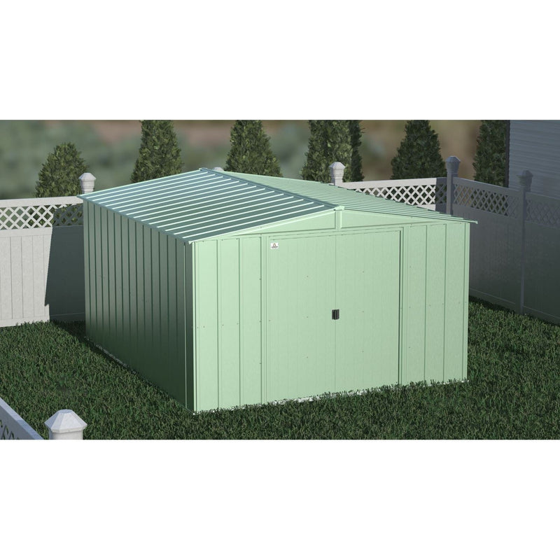 Arrow | Classic Steel Storage Shed, 10x12 ft., Sage Green CLG1012SG