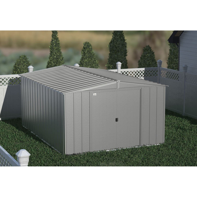 Arrow | Classic Steel Storage Shed, 10x14 ft., Charcoal CLG1014CC