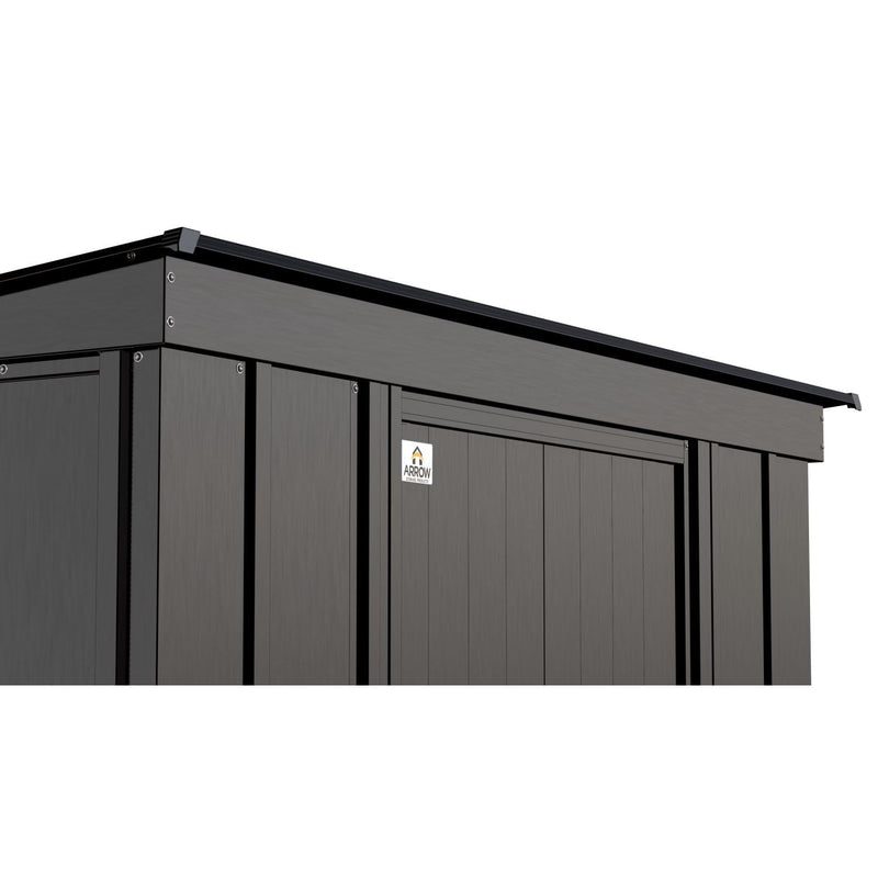 Arrow | Classic Steel Storage Shed, 10x4 ft., Charcoal CLP104CC