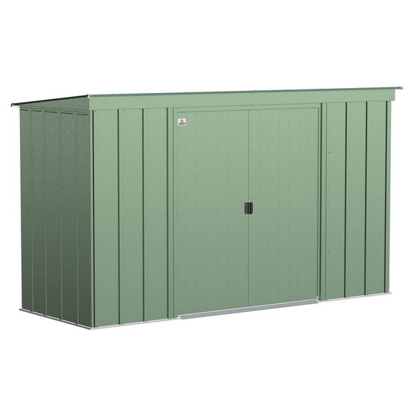 Arrow | Classic Steel Storage Shed, 10x4 ft., Sage Green CLP104SG