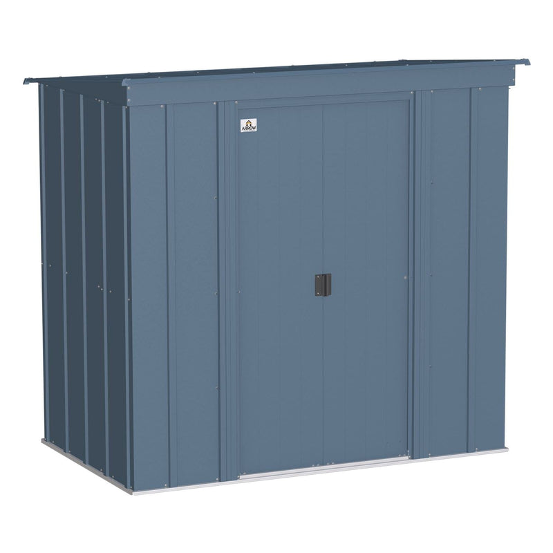 Arrow | Classic Steel Storage Shed, 6x4 ft., Blue Grey CLP64BG