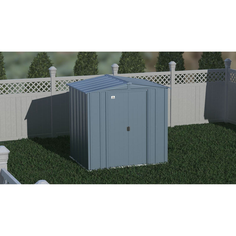 Arrow | Classic Steel Storage Shed, 6x5 ft., Blue Grey CLG65BG