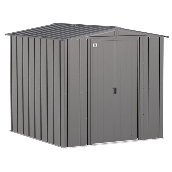 Arrow | Classic Steel Storage Shed, 6x7 ft., Charcoal CLG67CC