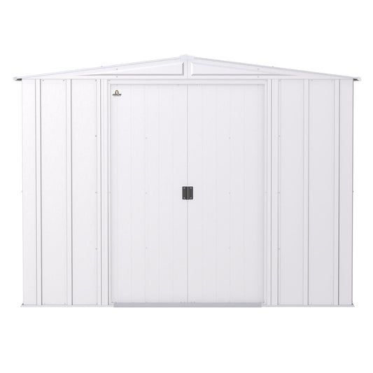 Arrow | Classic Steel Storage Shed, 8x6 ft., Flute Grey CLG86FG