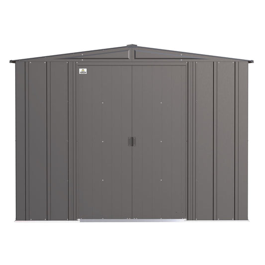 Arrow | Classic Steel Storage Shed, 8x8 ft., Charcoal CLG88CC