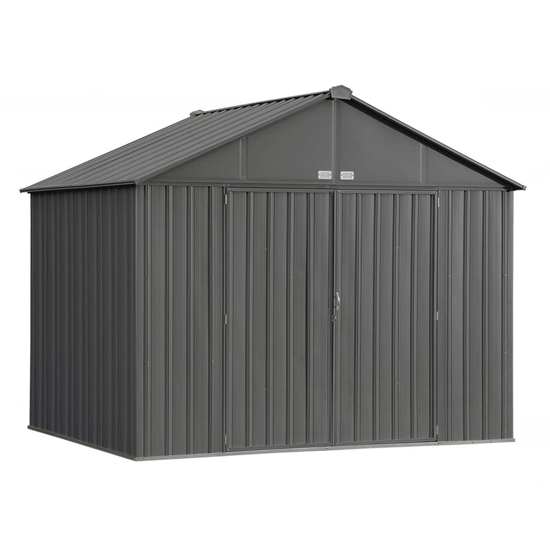 Arrow | EZEE Shed Steel Storage 10x8 ft. Galvanized Extra High Gable Charcoal EZ10872HVCC-01