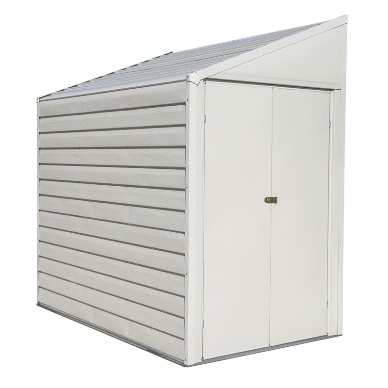 Arrow | Yardsaver 4x7 ft. Steel Storage Shed Pent Roof Eggshell YS47-A