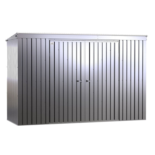 Arrow | Elite Steel Storage Shed, 10x4 ft. Silver