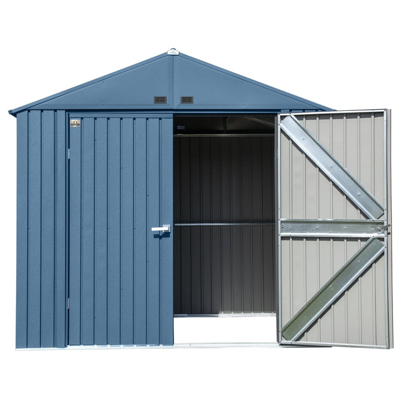 Arrow | Elite Steel Storage Shed, 8x6 ft. Blue Grey EG86BG