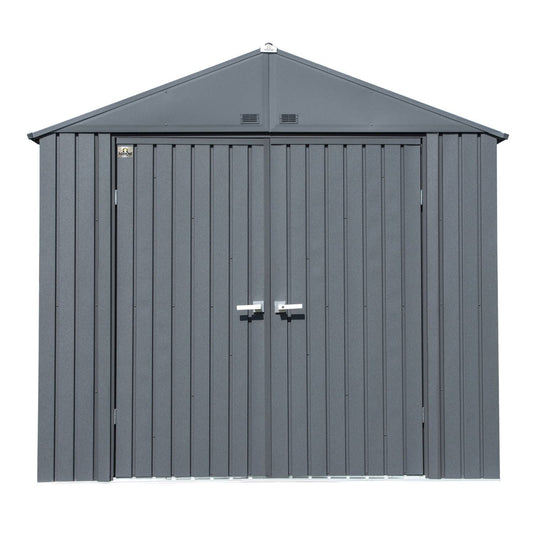 Arrow | Elite Steel Storage Shed, 8x6 ft. Cool Grey EG86CG