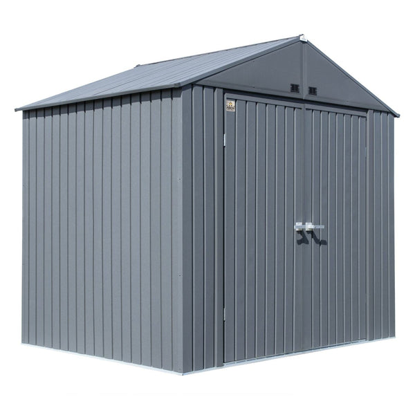 Arrow | Elite Steel Storage Shed, 8x6 ft. Cool Grey EG86CG