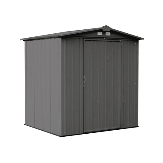 Arrow | EZEE Shed Steel Storage 6x5 ft. Galvanized Low Gable Charcoal EZ6565LVCC