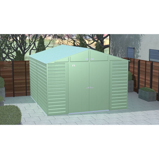 Arrow | Select Gable Roof Steel Storage Shed, 10x12 ft., Sage Green SCG1012SG