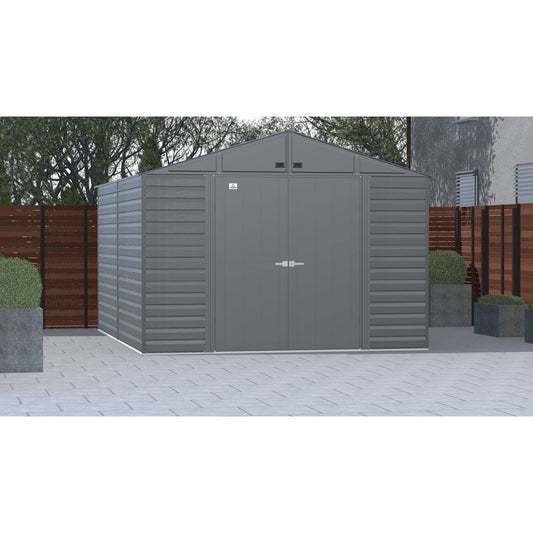 Arrow | Select Gable Roof Steel Storage Shed, 10x14 ft., Charcoal SCG1014CC