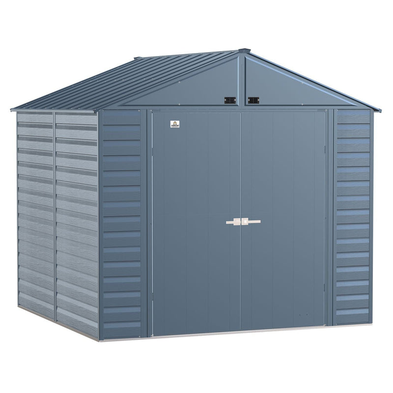 Arrow | Select Gable Roof Steel Storage Shed, 8x8 ft., Blue Grey SCG88BG