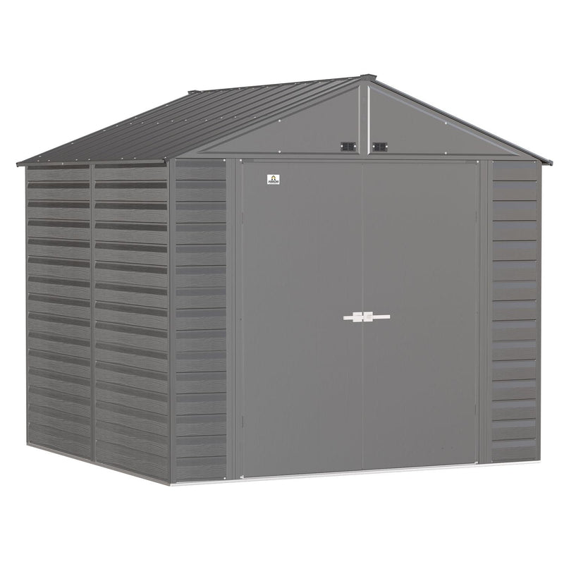 Arrow | Select Gable Roof Steel Storage Shed, 8x8 ft., Charcoal SCG88CC