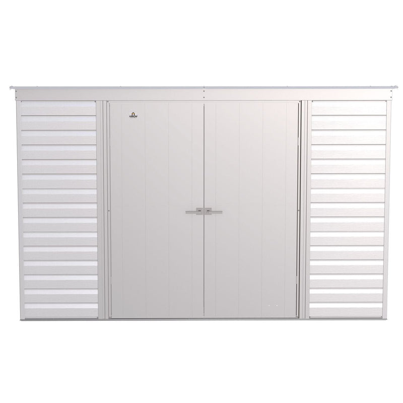 Arrow | Select Pent Roof Steel Storage Shed, 10x4 ft., Flute Grey SCP104FG