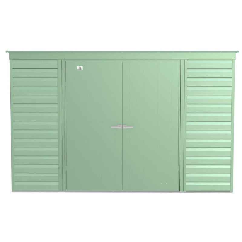 Arrow | Select Pent Roof Steel Storage Shed, 10x4 ft., Sage Green SCP104SG