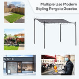 Outsunny 10' x 10' Steel Outdoor Pergola Gazebo Patio Canopy - 84C-038GY