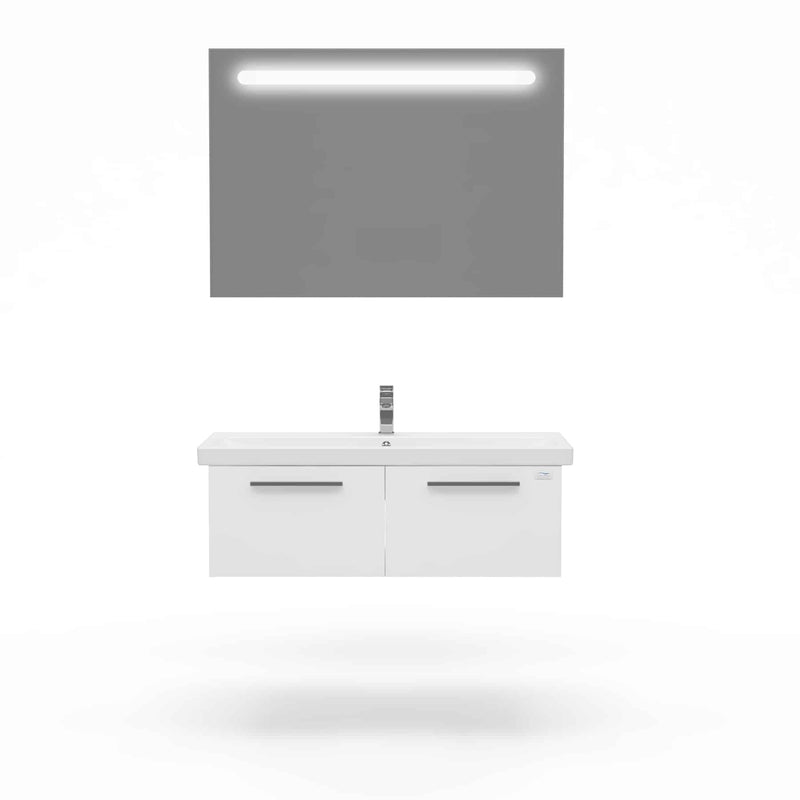 Casa Mare Aspe 32" Glossy White Vanity Ceramic Sink Combo - Aspe100GW-40MSC-S