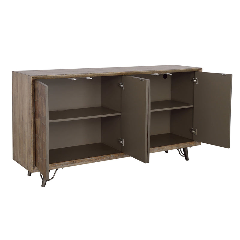 Coast2Coast Home Mayweather Four Door Credenza Brown Multitones - 90322