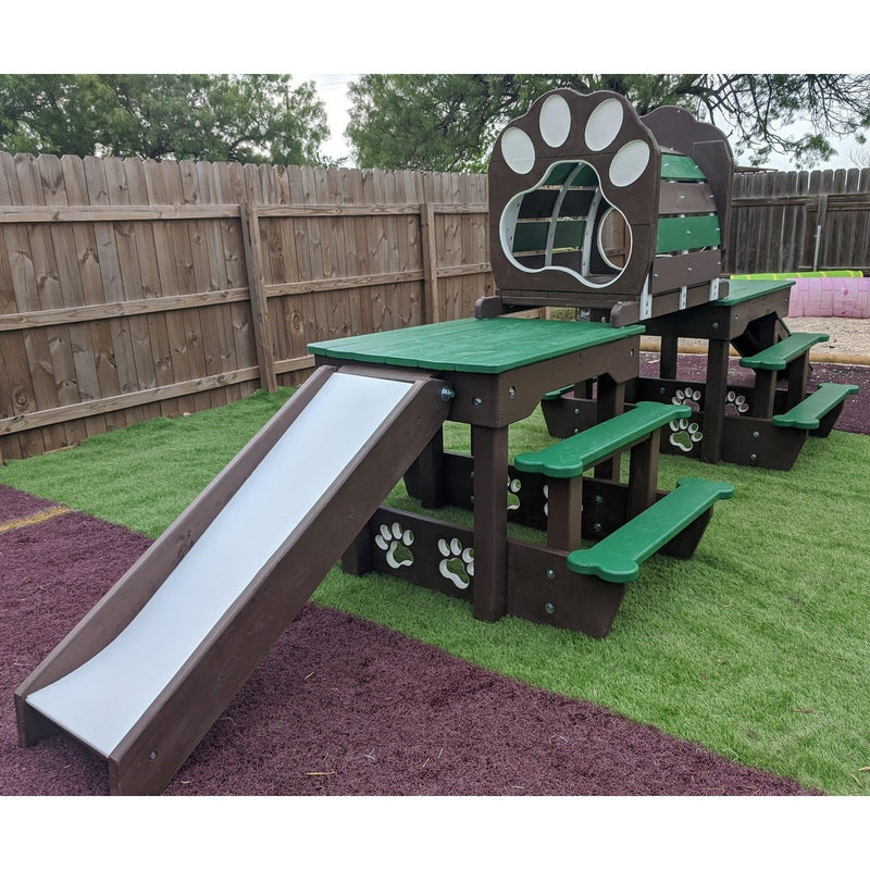 Puppy Scapes Double Platform elevated with Tunnel - PS-DPEWT