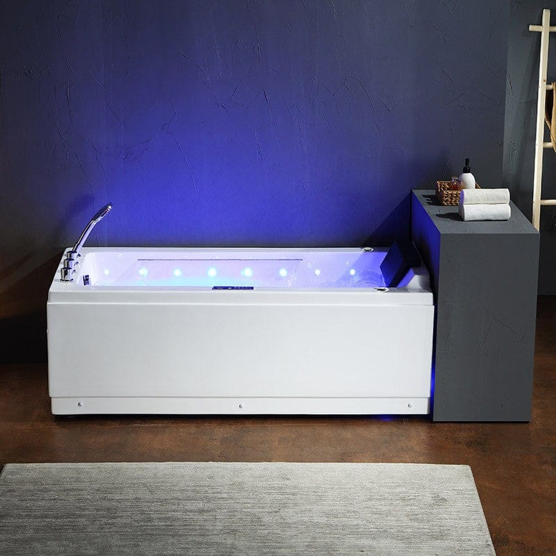 Sauna Hammam - ARCHIPEL® LORD SOLO WHITE 1-SEATER WHIRLPOOL BATHTUB 170X75 - LEFT - PREORDER