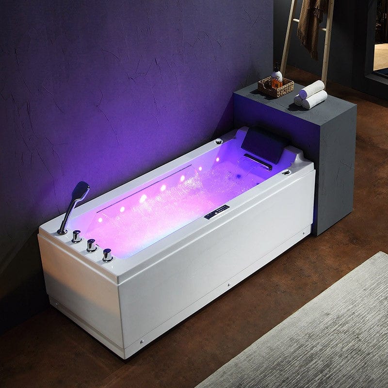 Sauna Hammam - ARCHIPEL® LORD SOLO WHITE 1-SEATER WHIRLPOOL BATHTUB 170X75 - LEFT - PREORDER