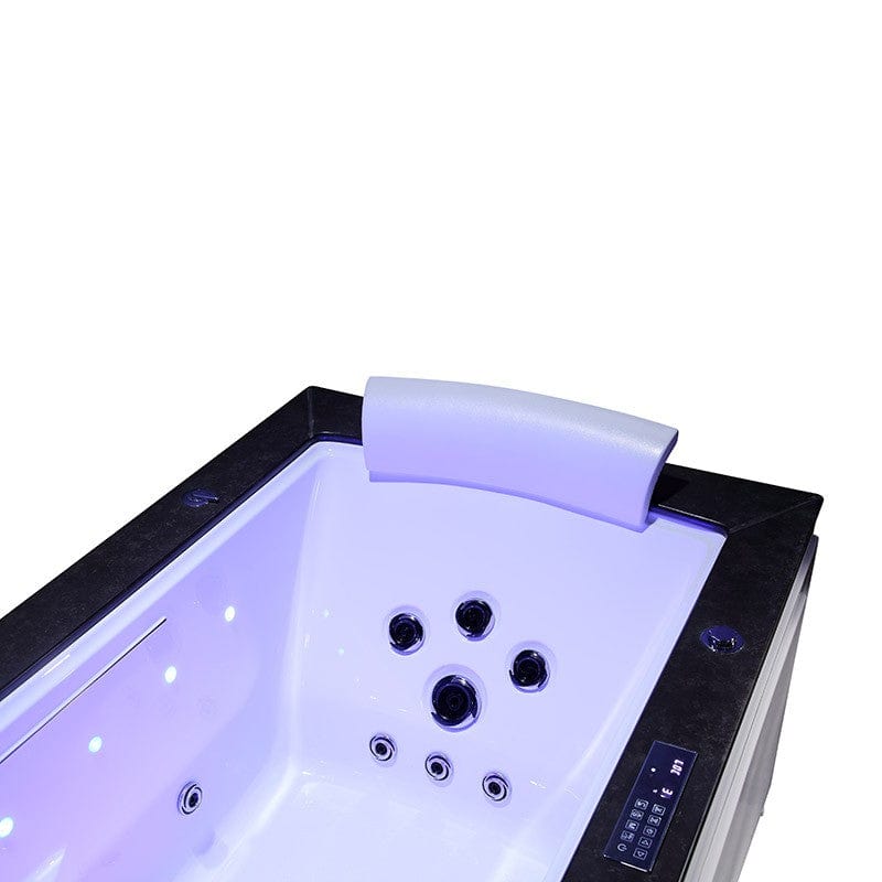 Sauna Hammam - ARCHIPEL® 180X90 LORD SOLO MAX BLACK 1-PERSON WHIRLPOOL BATHTUB - LEFT - MK53018024