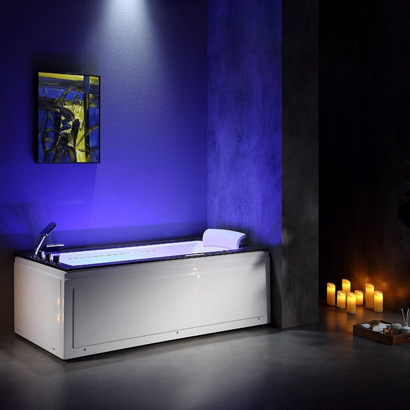 Sauna Hammam - ARCHIPEL® 180X90 LORD SOLO MAX BLACK 1-PERSON WHIRLPOOL BATHTUB - LEFT - MK53018024