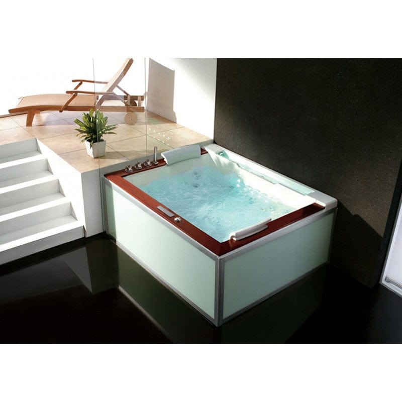 Sauna Hammam - ZELAND® ZEN'SPA DUO 2-SEATER WHIRLPOOL BATH 190X160 - LEFT - MK51562818